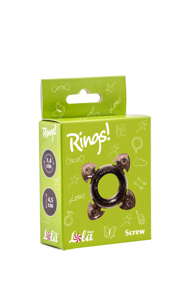 Эрекционное кольцо Rings Screw black 0112-41Lola